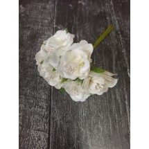 Букетики цветов на веточке 3 см (6 шт) цв. айвори, цена за пучок